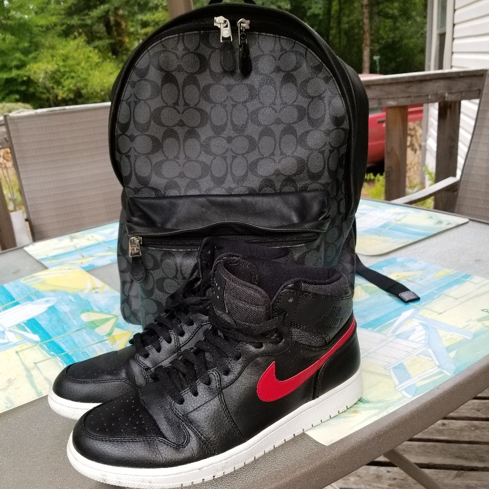 Coach backpack & Jordan retro 1 high o.g.